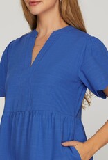 509 Broadway Short Sleeve Scallop Dress