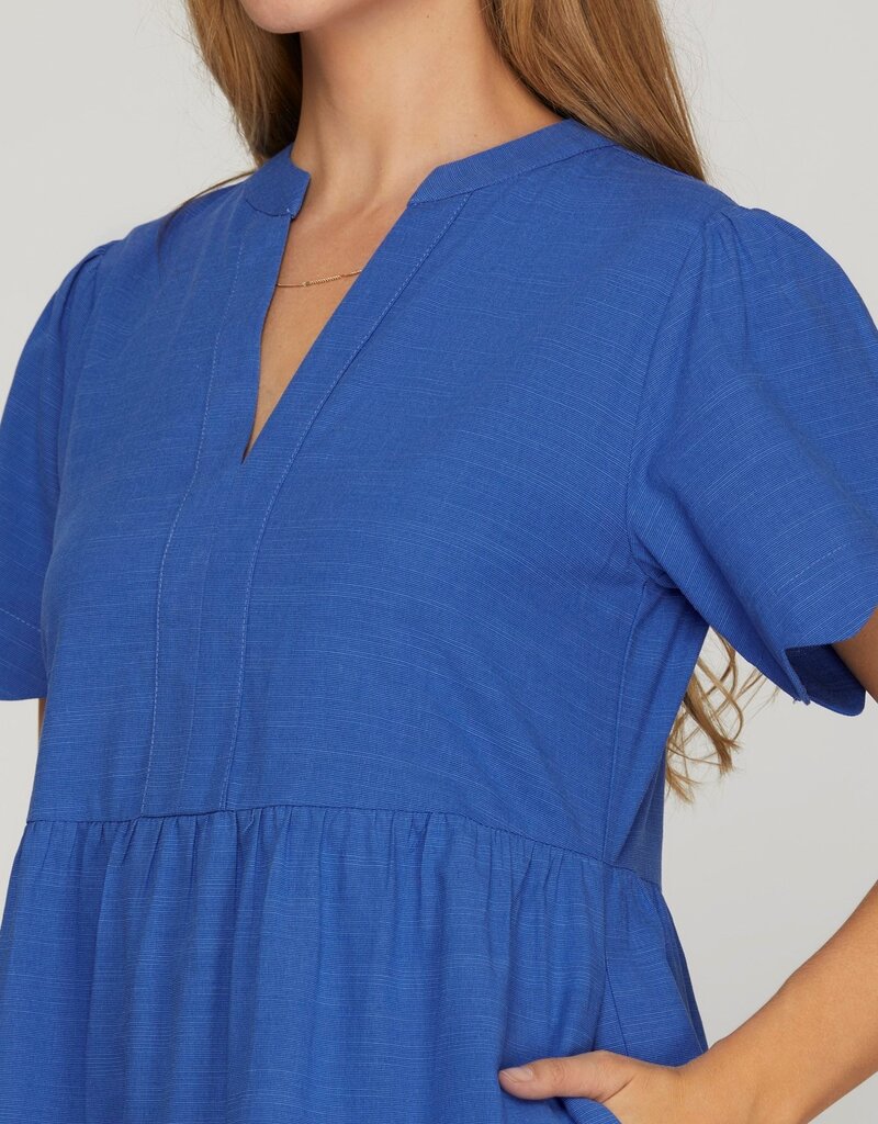 509 Broadway Short Sleeve Scallop Dress
