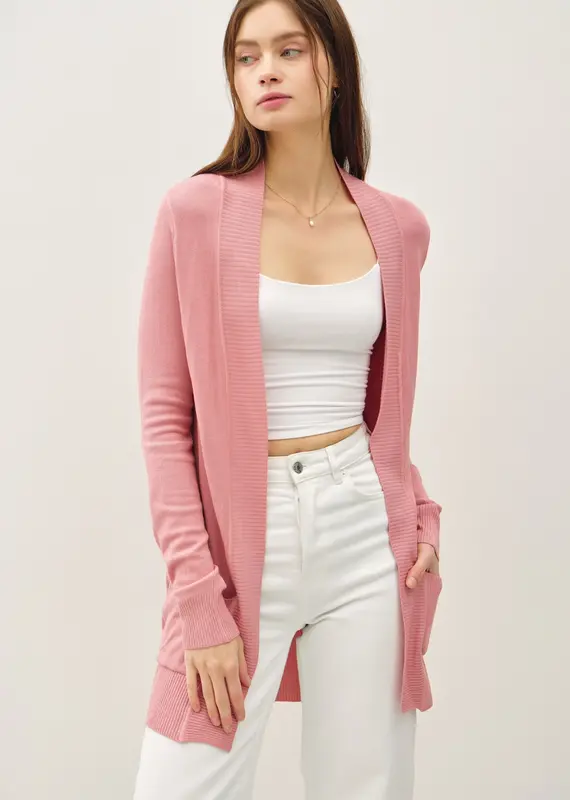 509 Broadway Knit Open Front Cardi