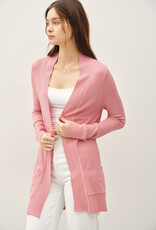 509 Broadway Knit Open Front Cardi