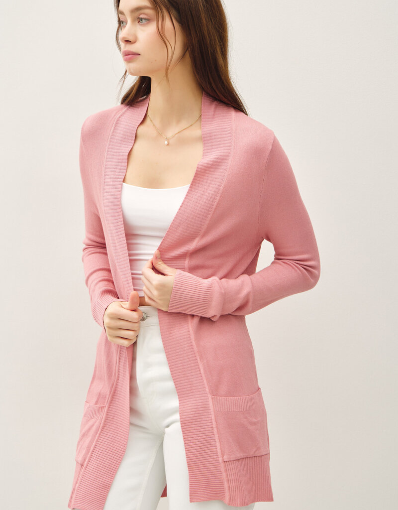 509 Broadway Knit Open Front Cardi