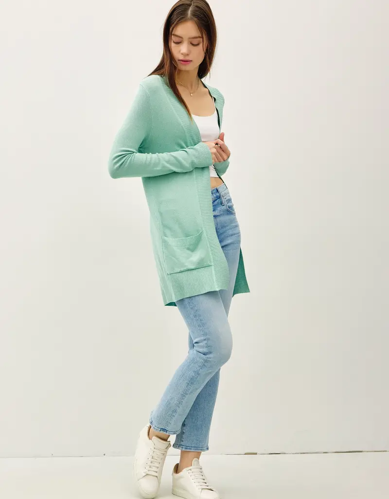 509 Broadway Knit Open Front Cardi