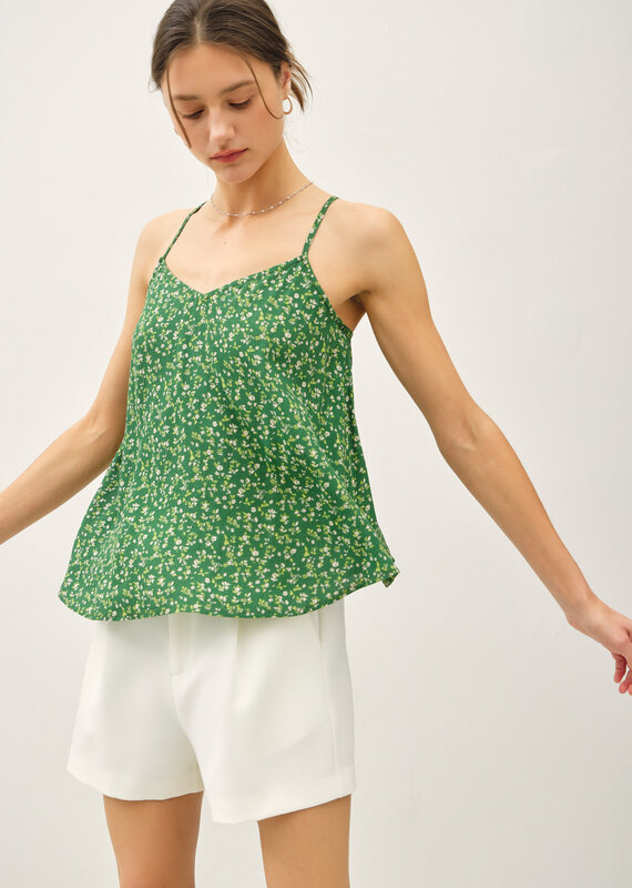 509 Broadway Flowy Cut Floral Tank Top