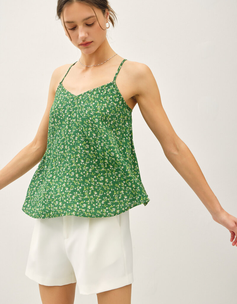 509 Broadway Flowy Cut Floral Tank Top