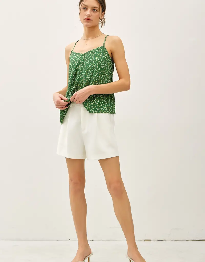 509 Broadway Flowy Cut Floral Tank Top