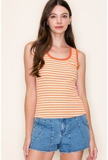 509 Broadway Scoop Neck Stripe Rib Tank