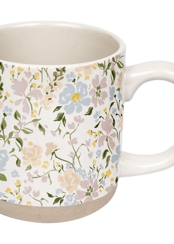 509 Broadway Floral Stoneware Coffee Mug