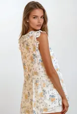 509 Broadway Floral Ruffle Top