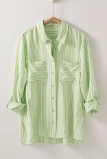 509 Broadway Relaxed Fit Vertical Stripe Top