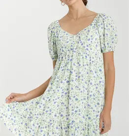 509 Broadway Floral Print Baby Doll Dress