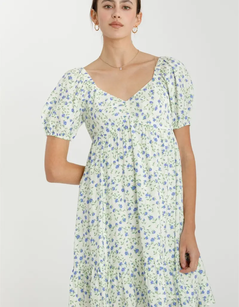 509 Broadway Floral Print Baby Doll Dress