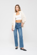 509 Broadway 3/4 Sleeve Ruched Sleeve Blazer