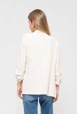 509 Broadway 3/4 Sleeve Ruched Sleeve Blazer