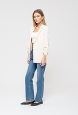 509 Broadway 3/4 Sleeve Ruched Sleeve Blazer