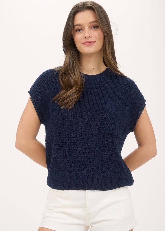 509 Broadway Crewneck Short Sleeve Batwing Sweater