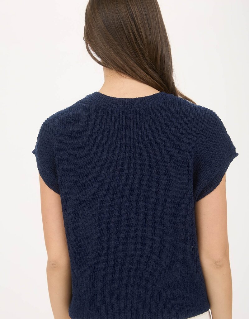 509 Broadway Crewneck Short Sleeve Batwing Sweater