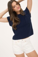 509 Broadway Crewneck Short Sleeve Batwing Sweater