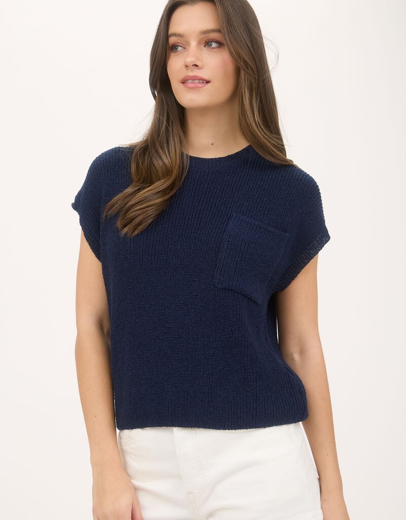 509 Broadway Crewneck Short Sleeve Batwing Sweater