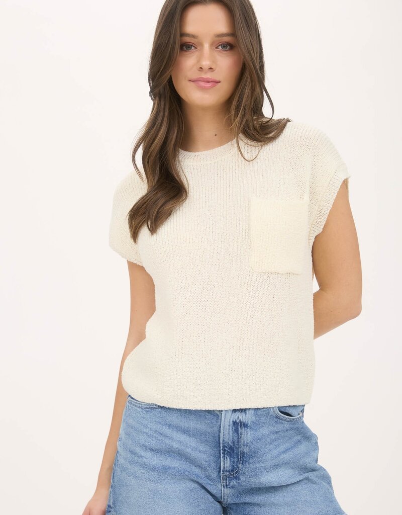 509 Broadway Crewneck Short Sleeve Batwing Sweater