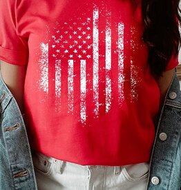 509 Broadway Retro Dressed American Flag Tee