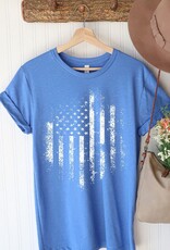 509 Broadway Retro Dressed American Flag Tee