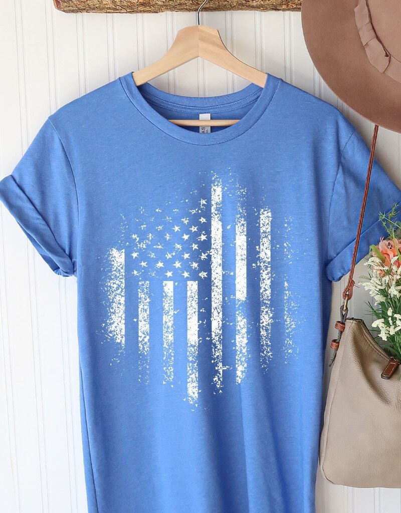 509 Broadway Retro Dressed American Flag Tee