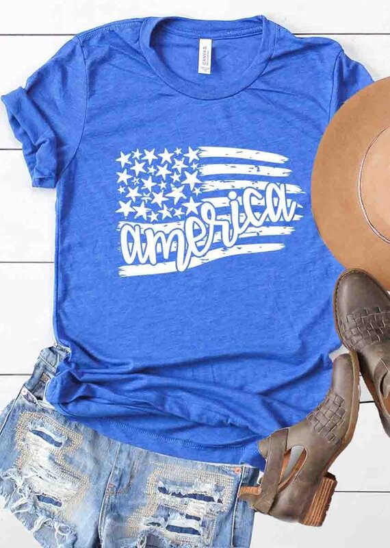509 Broadway America Flag Stars/Stripe Tee