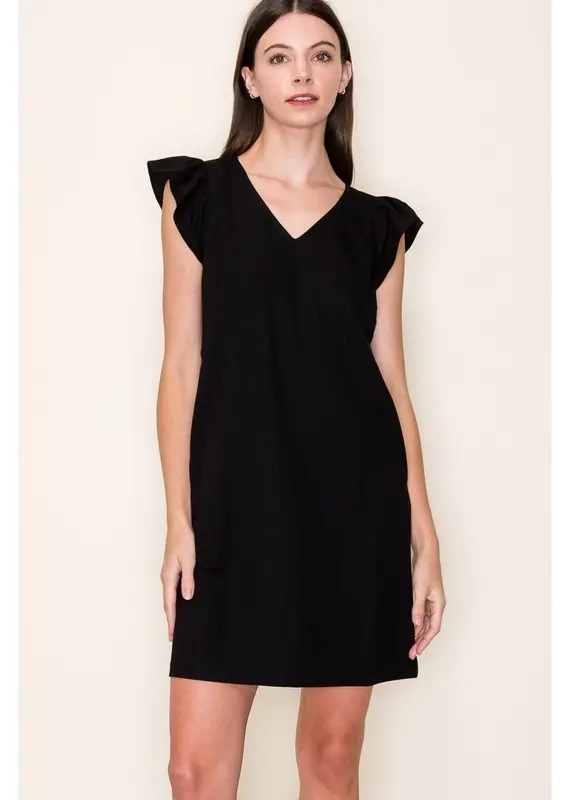 509 Broadway Solid Shift Midi Dress