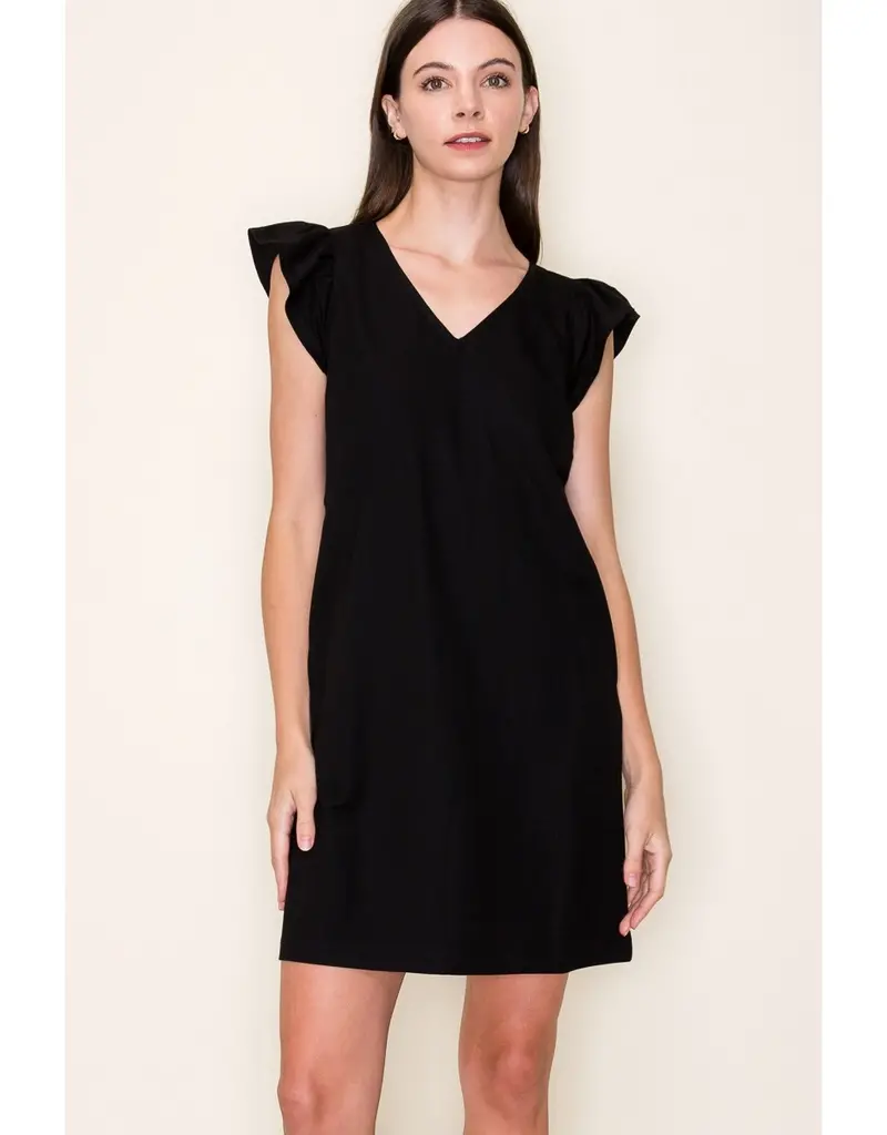 509 Broadway Solid Shift Midi Dress