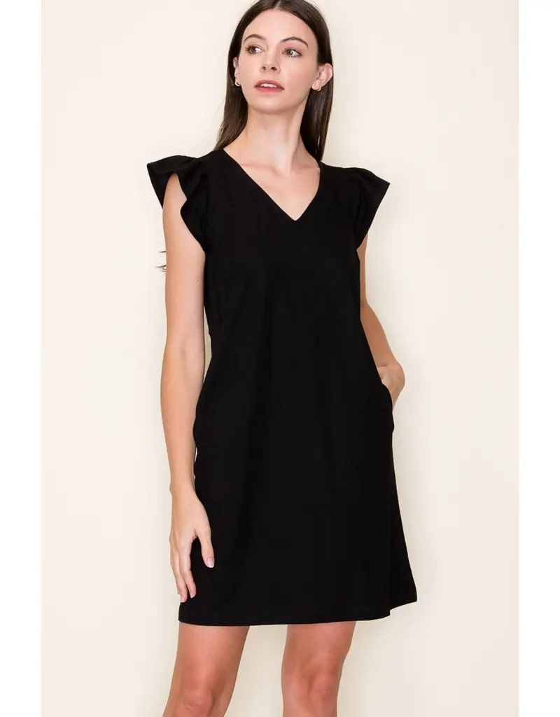 509 Broadway Solid Shift Midi Dress