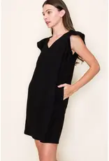 509 Broadway Solid Shift Midi Dress