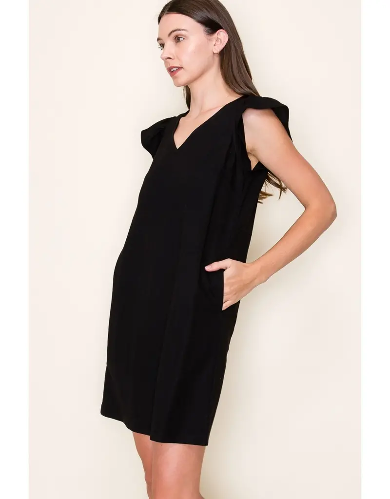 509 Broadway Solid Shift Midi Dress