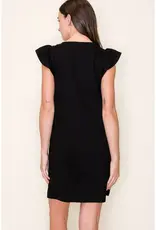 509 Broadway Solid Shift Midi Dress