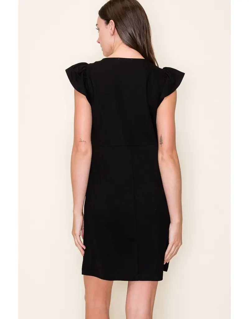 509 Broadway Solid Shift Midi Dress