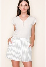 509 Broadway Pleated Elastic Waist Shorts