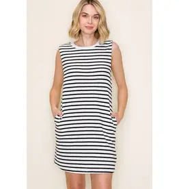 509 Broadway Striped Sleeveless Knit Dress
