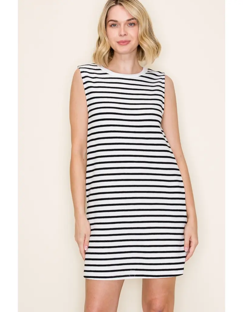 509 Broadway Striped Sleeveless Knit Dress