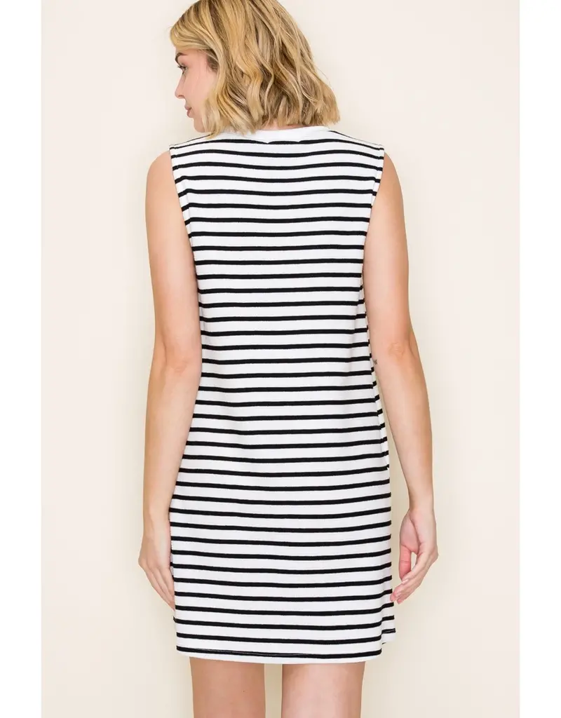 509 Broadway Striped Sleeveless Knit Dress
