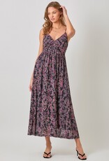 509 Broadway Criss Cross Back Pleating Dress
