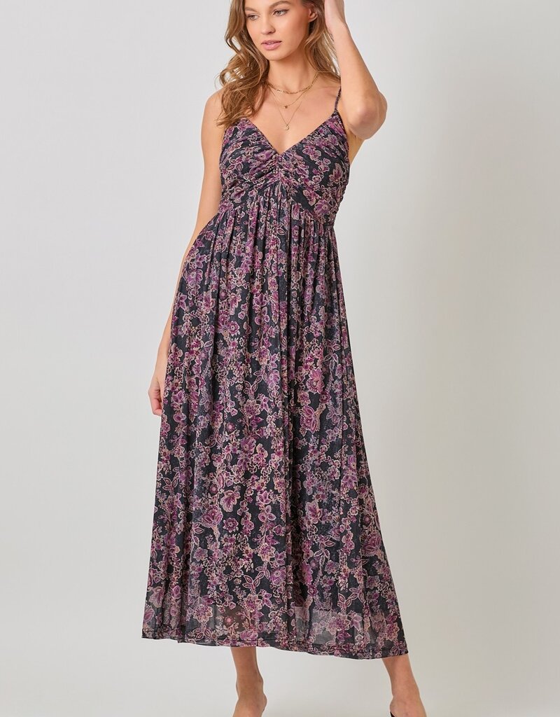 509 Broadway Criss Cross Back Pleating Dress