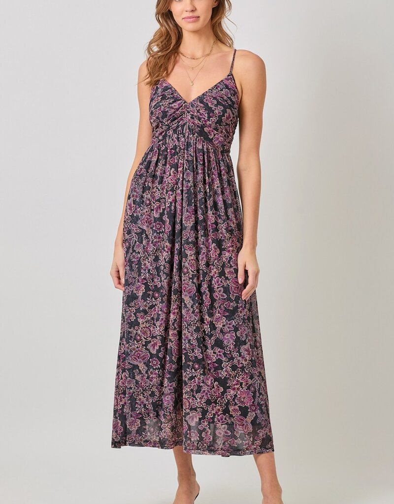 509 Broadway Criss Cross Back Pleating Dress