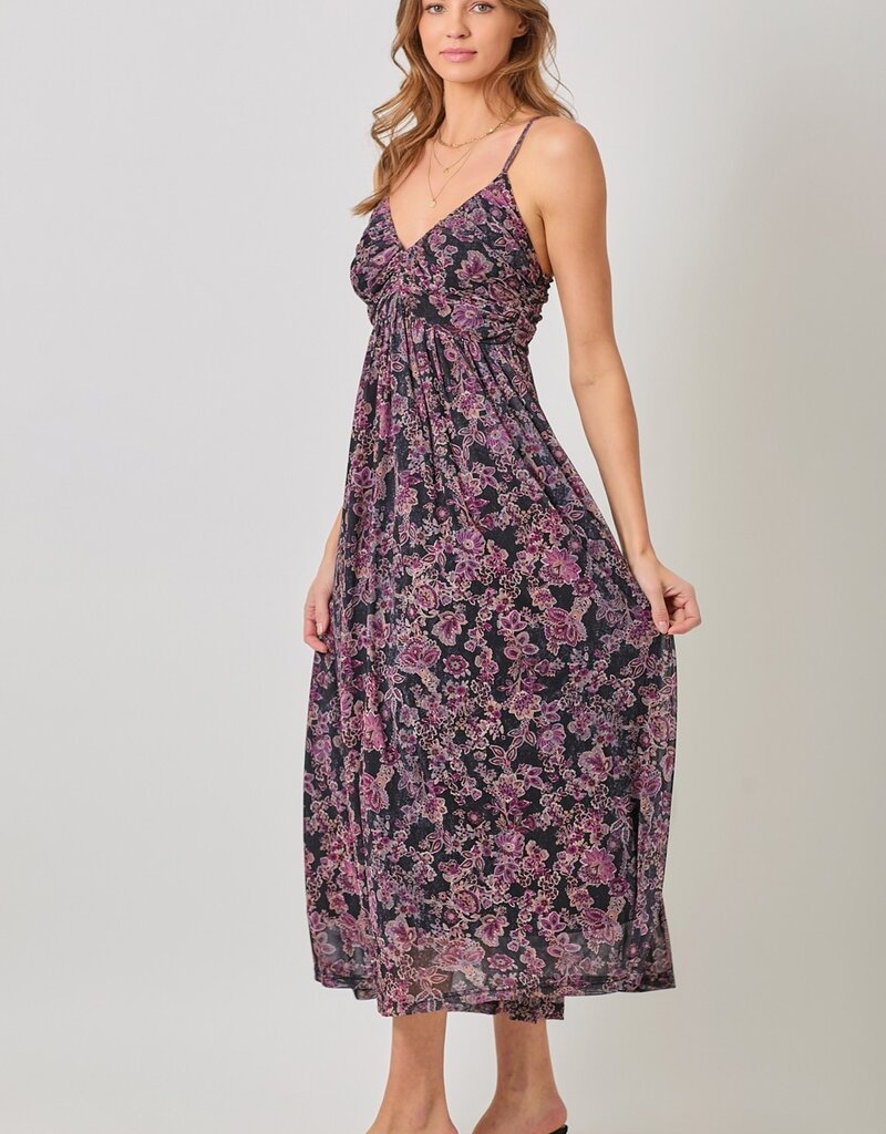 509 Broadway Criss Cross Back Pleating Dress
