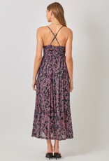 509 Broadway Criss Cross Back Pleating Dress