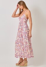 509 Broadway Criss Cross Back Pleating Dress