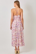 509 Broadway Criss Cross Back Pleating Dress