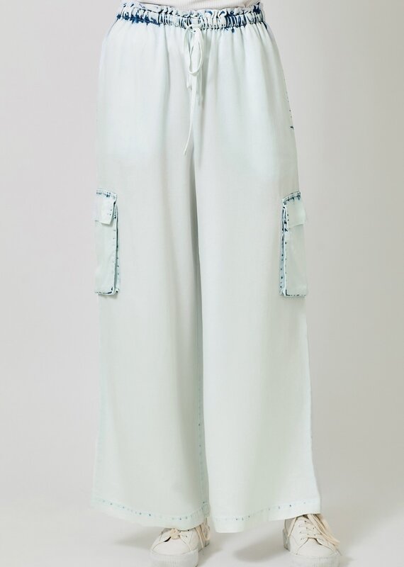 509 Broadway Tencel Wide Leg Cargo Pant