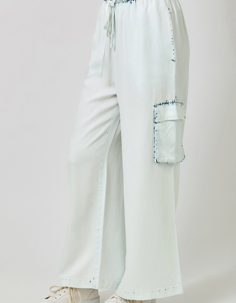 509 Broadway Tencel Wide Leg Cargo Pant