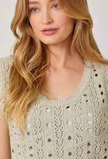 509 Broadway Scalloped Edge Crochet Knit Vest