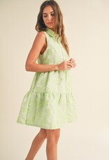 509 Broadway Button Down Texture Sleeveless Dress
