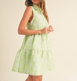 &Merci Button Down Texture Sleeveless Dress